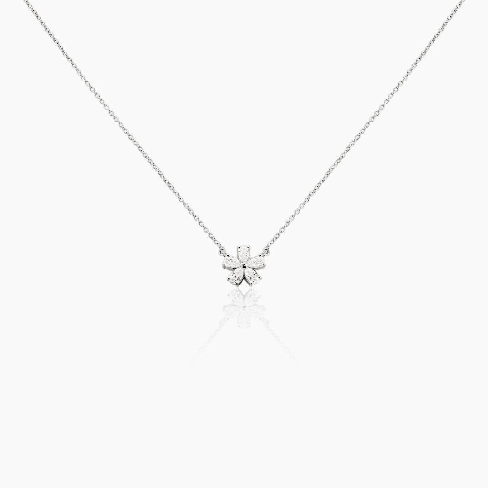 Collier Oskari Argent Blanc Oxyde De Zirconium - Colliers avec pierres Femme | Marc Orian