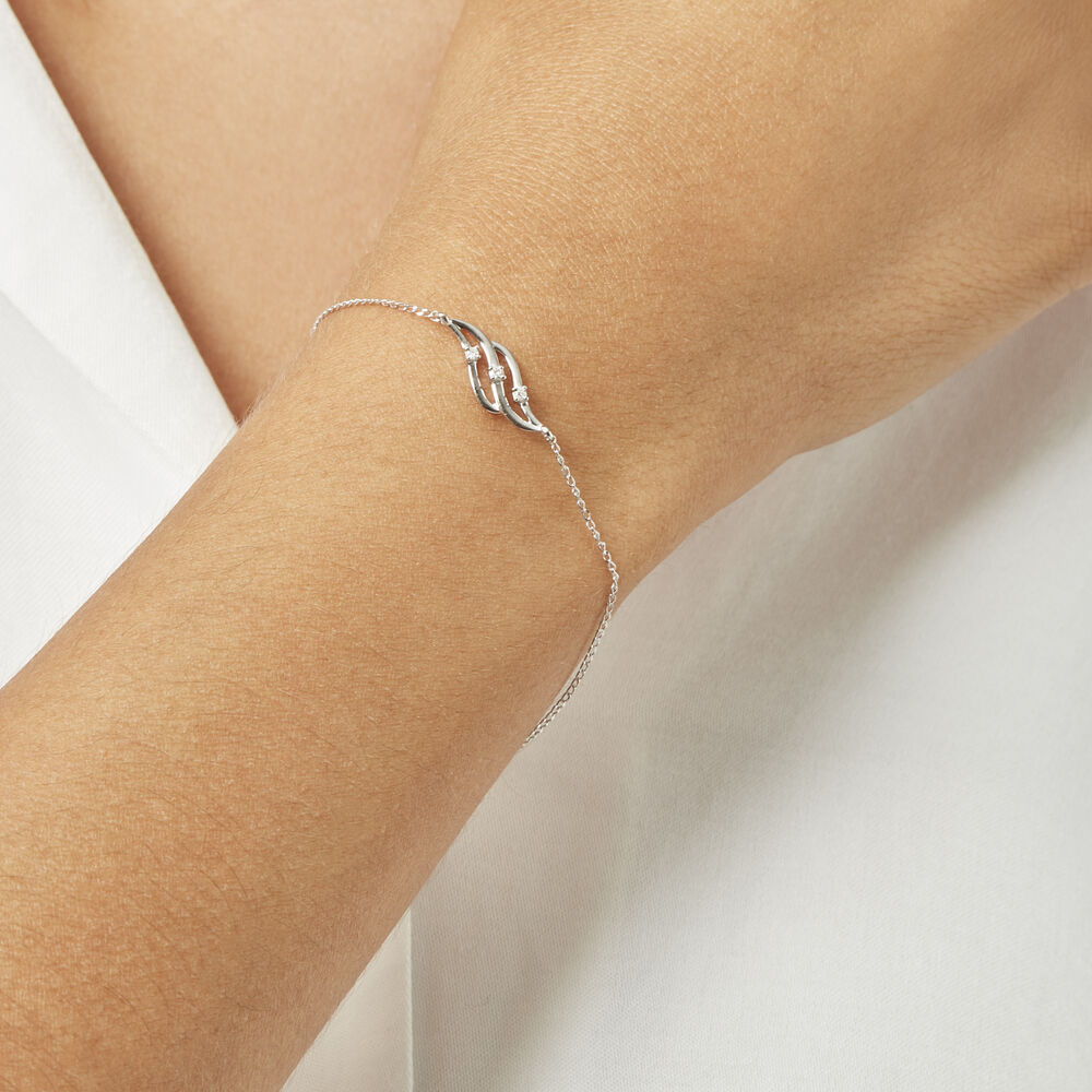 Bracelet Marnie Or Blanc Diamant - Bracelets chaînes Femme | Marc Orian