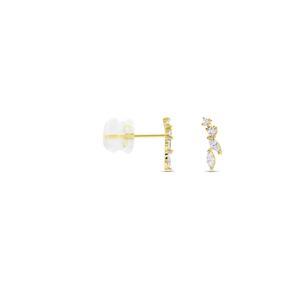 Boucles D'oreilles Puces Iuliana Or Jaune Oxyde De Zirconium - Puces Femme | Marc Orian