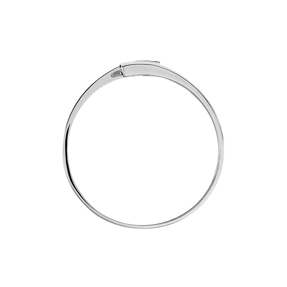 Bague Solitaire Moera Or Blanc Oxyde De Zirconium - Solitaires Femme | Marc Orian