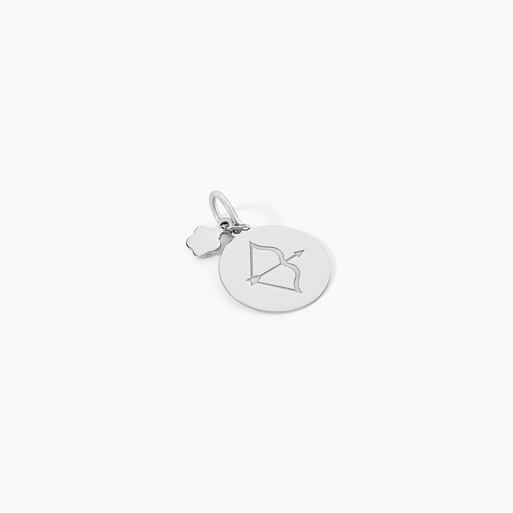 Pendentif Zodiaque Rond Argent Blanc - Bijoux personnalis&eacute;s Famille | Marc Orian