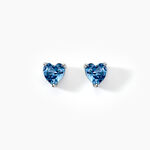 Boucles D'oreilles Puces Kelvyn Argent Blanc Oxyde De Zirconium - Puces Femme | Marc Orian