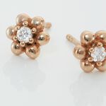 Boucles D'oreilles Puces Argent Rose Buddy Oxydes De Zirconium - Puces Femme | Marc Orian