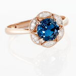 Bague Adryene Or Rose Topaze Et Oxyde De Zirconium - Bagues pierres fines Femme | Marc Orian