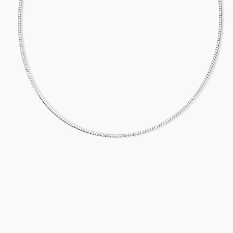 Cha&icirc;ne Kassie Maille Omega Argent Blanc - Colliers fantaisie Femme | Marc Orian