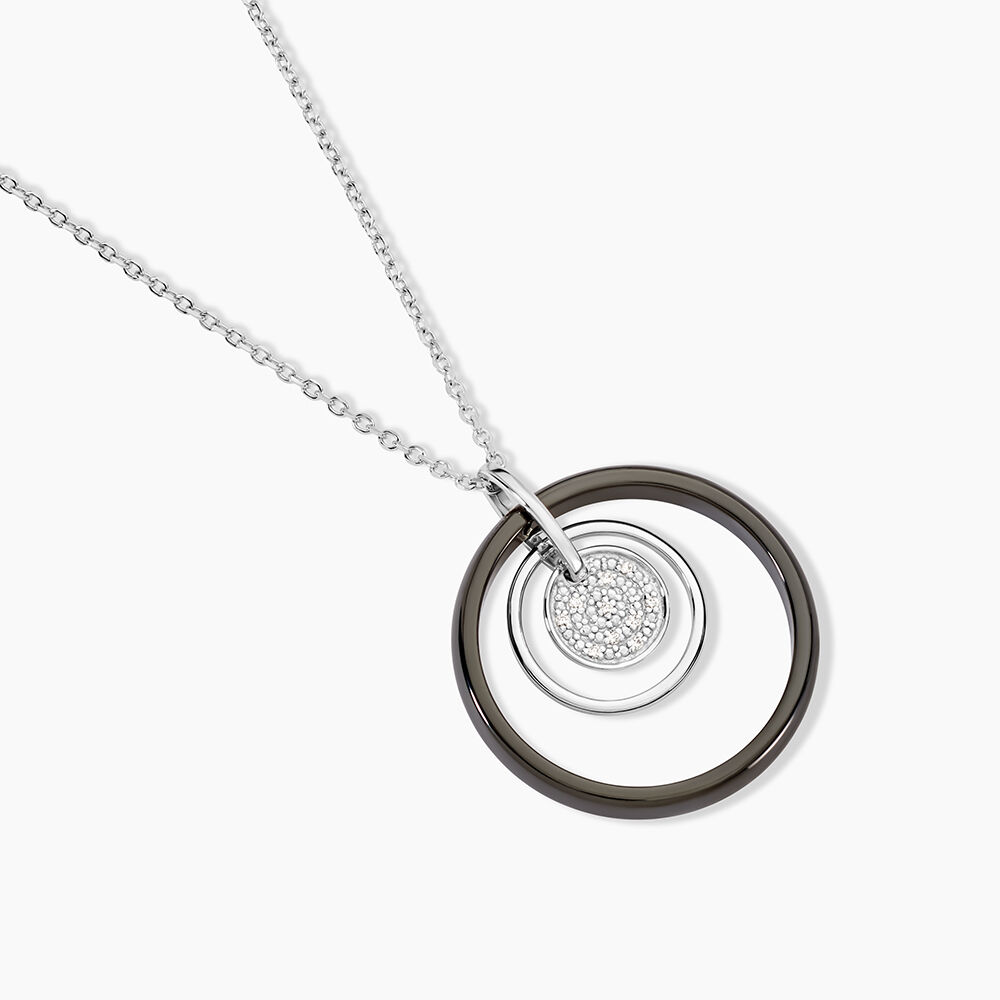 Collier Maia Argent Blanc C&eacute;ramique Et Oxyde De Zirconium - Colliers avec pierres Femme | Marc Orian