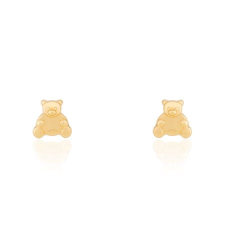 Boucles D'oreilles Puces Baptista Ours Or Jaune - Puces Enfant | Marc Orian
