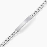 Bracelet Identit&eacute; Zak Argent Blanc - Gourmettes Homme | Marc Orian