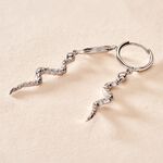 Cr&eacute;oles Yoshie Argent Blanc - Boucles d'oreilles pampille Femme | Marc Orian