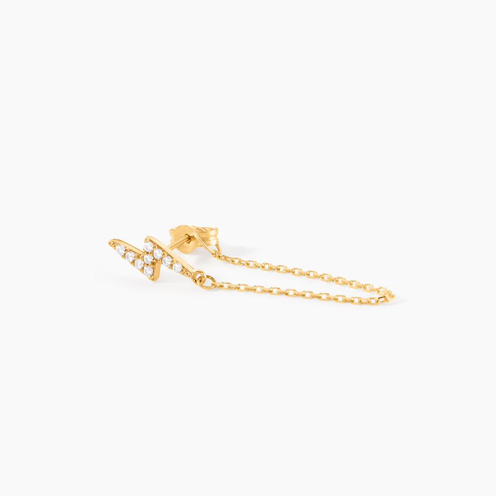 Boucle D'oreille Unitaire Fionola Or Jaune Oxyde De Zirconium - Piercings d'oreilles Femme | Marc Orian