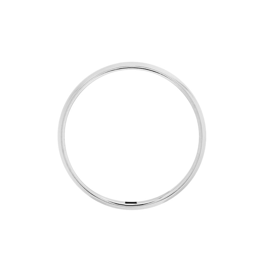 Alliance Khelya Ruban Plat Argent Blanc - Alliances personnalisées Famille | Marc Orian