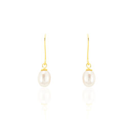 Boucles D'oreilles Pendantes Baroque Or Jaune Perle De Culture - Boucles d'oreilles Pendantes Femme | Marc Orian