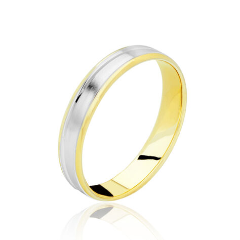 Alliance Marlise Ruban Plat Or Bicolore - Alliances Famille | Marc Orian