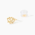 Boucles D'oreilles Puces Franny Fleur De Lotus Or Jaune - Puces Femme | Marc Orian