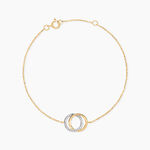 Bracelet Or Jaune Tresha Diamants - Bracelets Anneaux Entrelaces Femme | Marc Orian