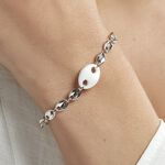 Bracelet Ashoka Argent Blanc C&eacute;ramique - Bracelets cha&icirc;nes Femme | Marc Orian