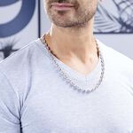 Collier Carrus Maille Grain De Cafe Argent Blanc - Chaines Homme | Marc Orian