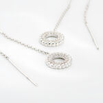 Boucles D'oreilles Pendantes Florenzia Argent Blanc Oxyde De Zirconium - Pendantes Femme | Marc Orian