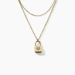 Collier Eva Acier Jaune Cristal - Colliers avec pierres Femme | Marc Orian