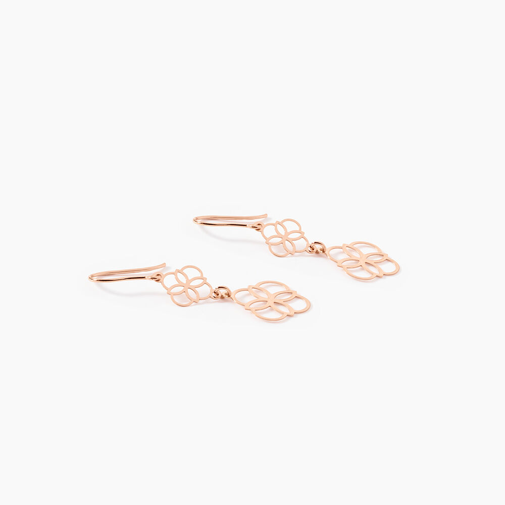 Boucles D'oreilles Pendantes Letizia Argent Rose - Pendantes Femme | Marc Orian