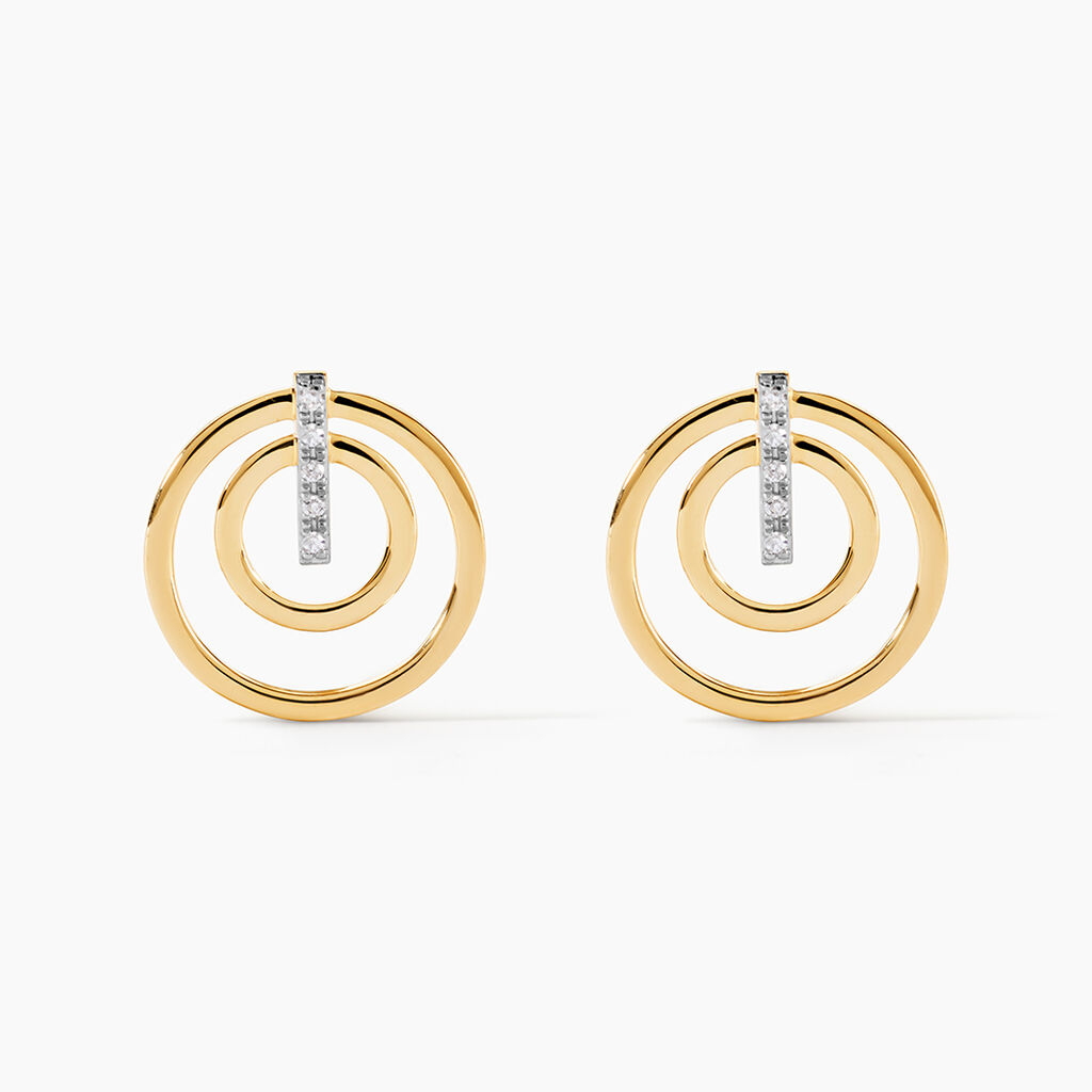 Boucles D'oreilles Pendantes Or Jaune Agafya Diamants - Pendantes Femme | Marc Orian