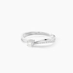 Bague Solitaire Asia Or Blanc Diamant - Parures de mariage Femme | Marc Orian