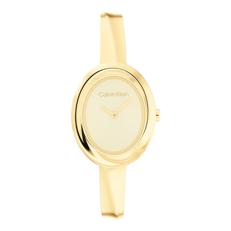 Montre Calvin Klein Twisted Bezel Doré - Montres étanches Femme | Marc Orian