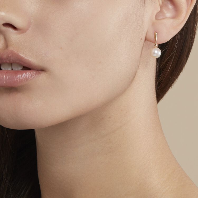 On foot Confine Brilliant Boucles d'oreilles Perle de culture • Marc Orian