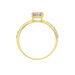 Bague Or Jaune Monroe Amethyste Oxydes De Zirconium