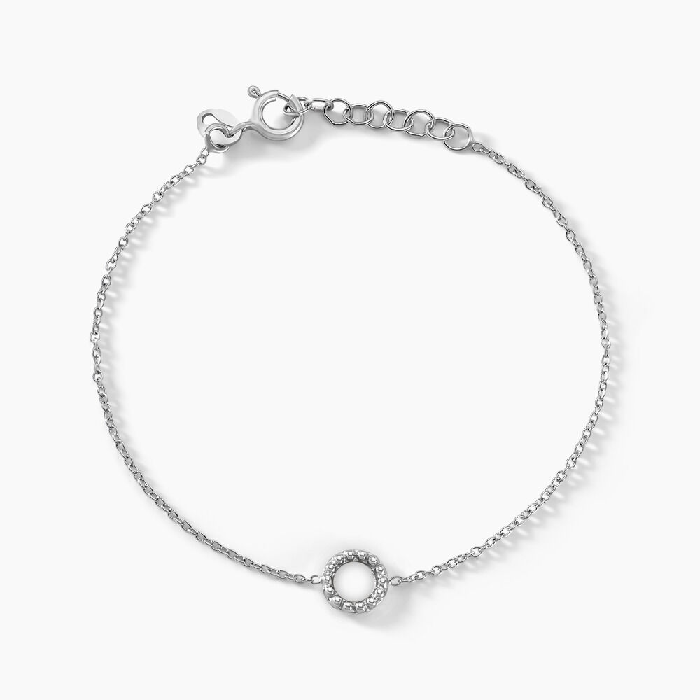 Bracelet Peytone Argent Blanc - Bracelets chaînes Femme | Marc Orian