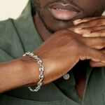 Bracelet Carrus Argent Blanc - Bracelets mailles Homme | Marc Orian
