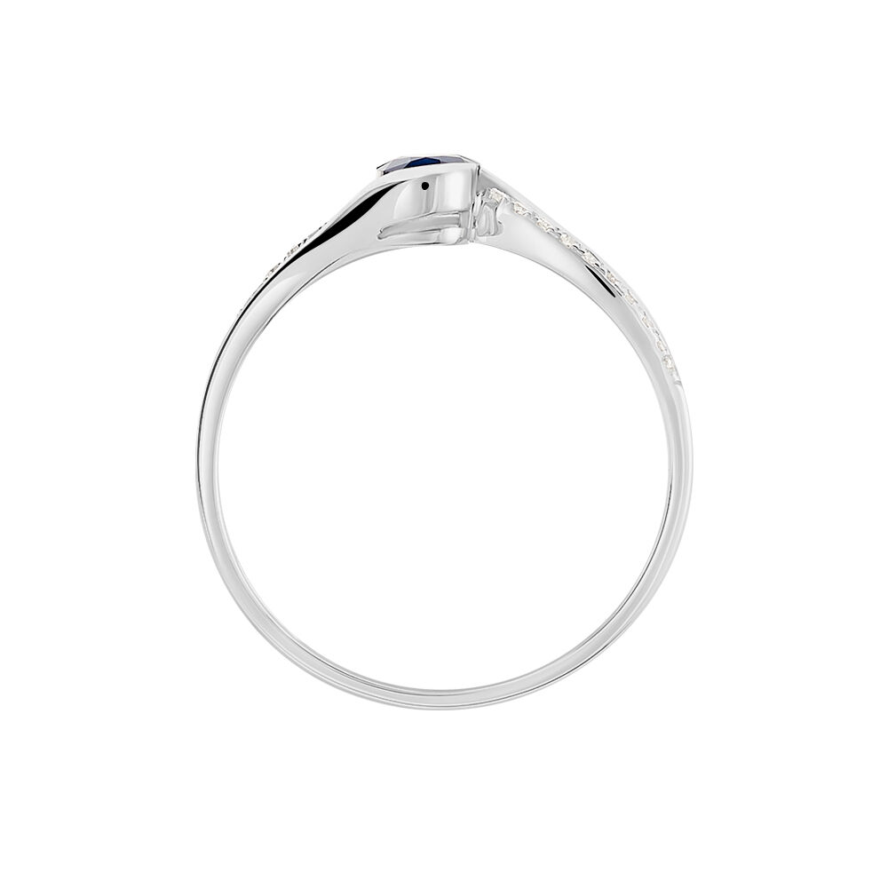 Bague Anja Or Blanc Saphir Et Diamant - Solitaires Femme | Marc Orian