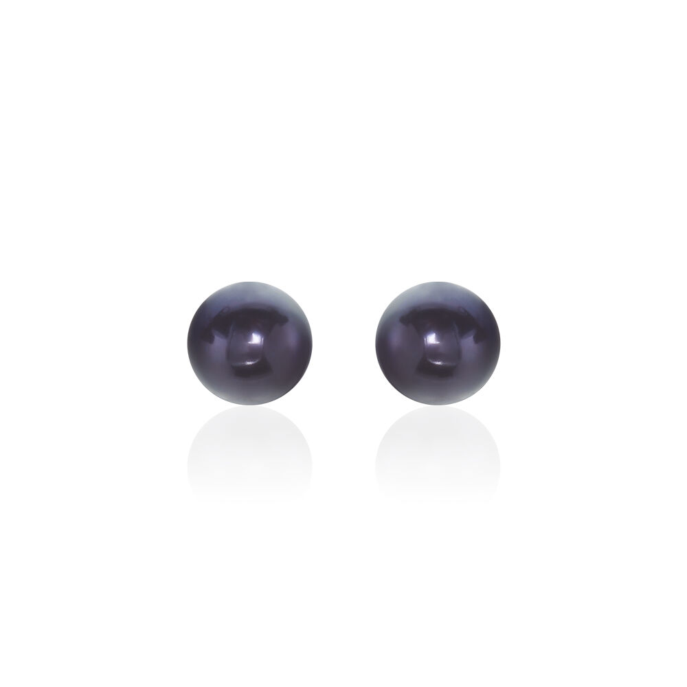 Boucles D'oreilles Puces Micaelle Teintees Or Jaune Perle De Culture - Boucles d'oreilles mariage Femme | Marc Orian