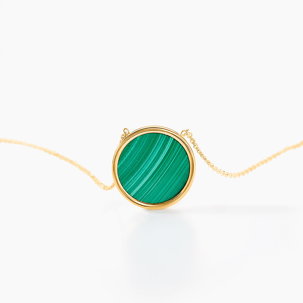 Collier Florica Or Jaune Malachite - Colliers avec pierres Femme | Marc Orian