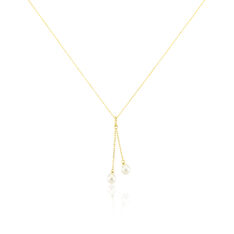 Collier Carrine 2 Fils Or Jaune Perle De Culture - Colliers Femme | Marc Orian