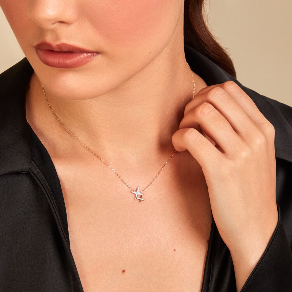 Collier Lumiere Or Jaune Oxyde De Zirconium - Colliers avec pierres Femme | Marc Orian