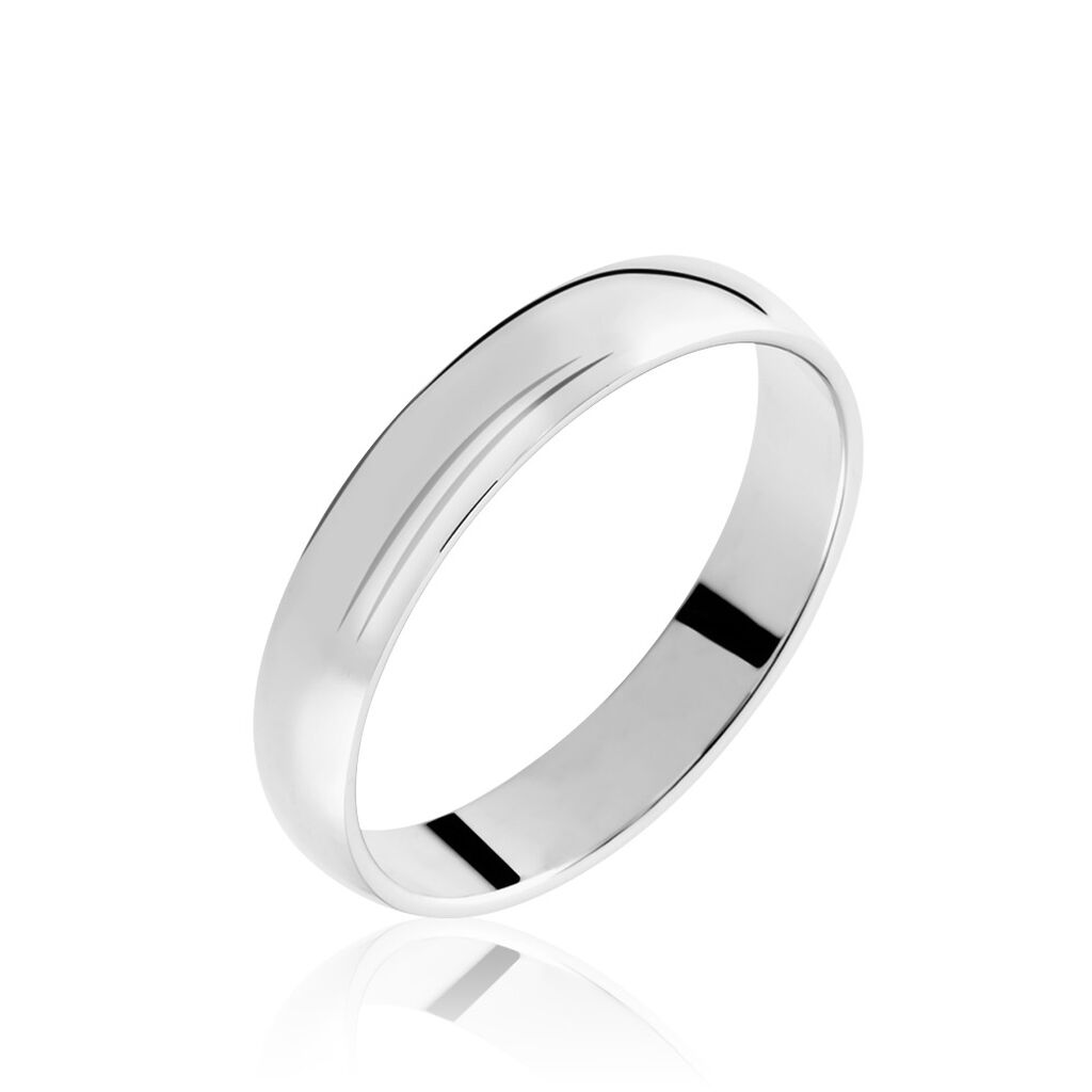 Alliance Irais Demi Jonc Classique Or Blanc - Alliances personnalisées Famille | Marc Orian