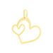 Pendentif Eudocie Coeurs Diamantes Or Jaune - Pendentifs Femme | Marc Orian
