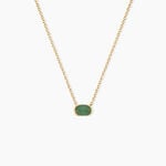 Collier Nymphe Argent Dor&eacute; A L'Or 750/1000 Aventurine - Colliers avec pierres Femme | Marc Orian
