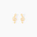 Boucles D'oreilles Puces Bayram Musique Or Jaune - Puces Femme | Marc Orian