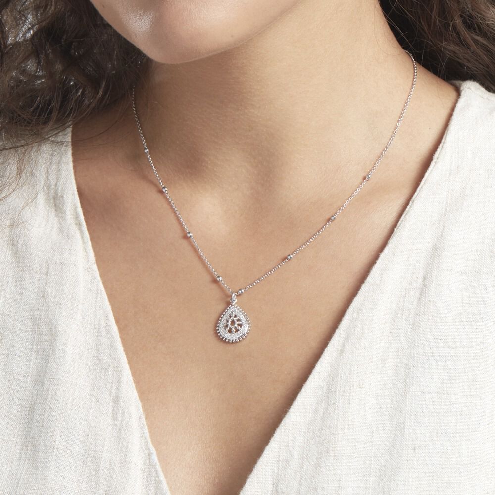 Collier Radiane Argent Oxyde - Colliers avec pierres Femme | Marc Orian
