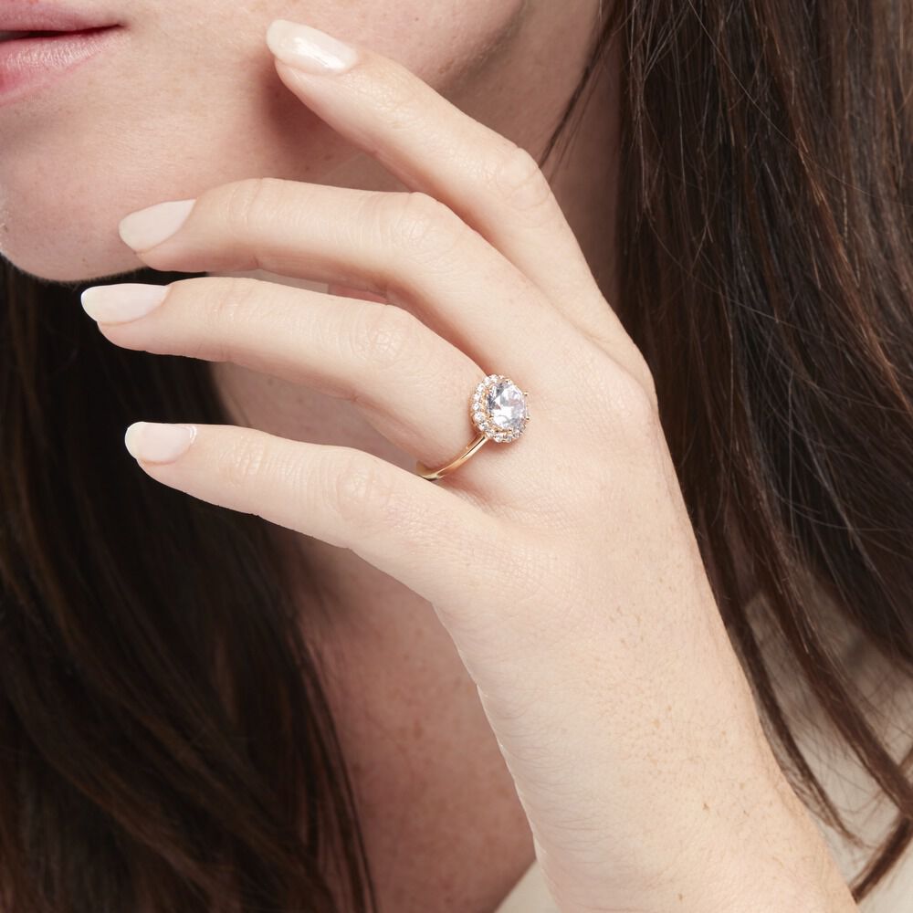 Bague Solitaire Plaqué Or Jaune Melva Oxyde De Zirconium - Solitaires Femme | Marc Orian