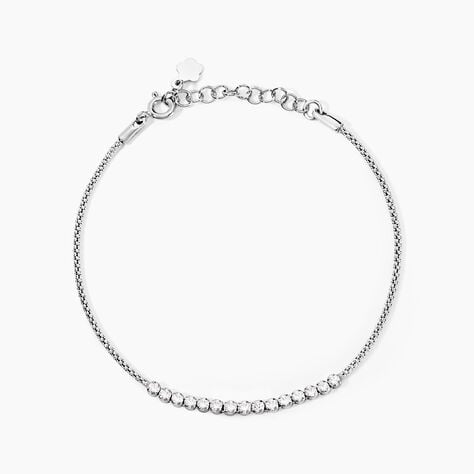 Bracelet Sidney Argent Blanc Oxyde De Zirconium Et Olivine - Bracelets fantaisie Femme | Marc Orian