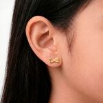 Boucles D'oreilles Puces Evonne Noeud Or Jaune - Puces Enfant | Marc Orian