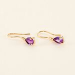 Boucles D'oreilles Pendantes Kalyne Or Jaune Amethyste - Pendantes Femme | Marc Orian
