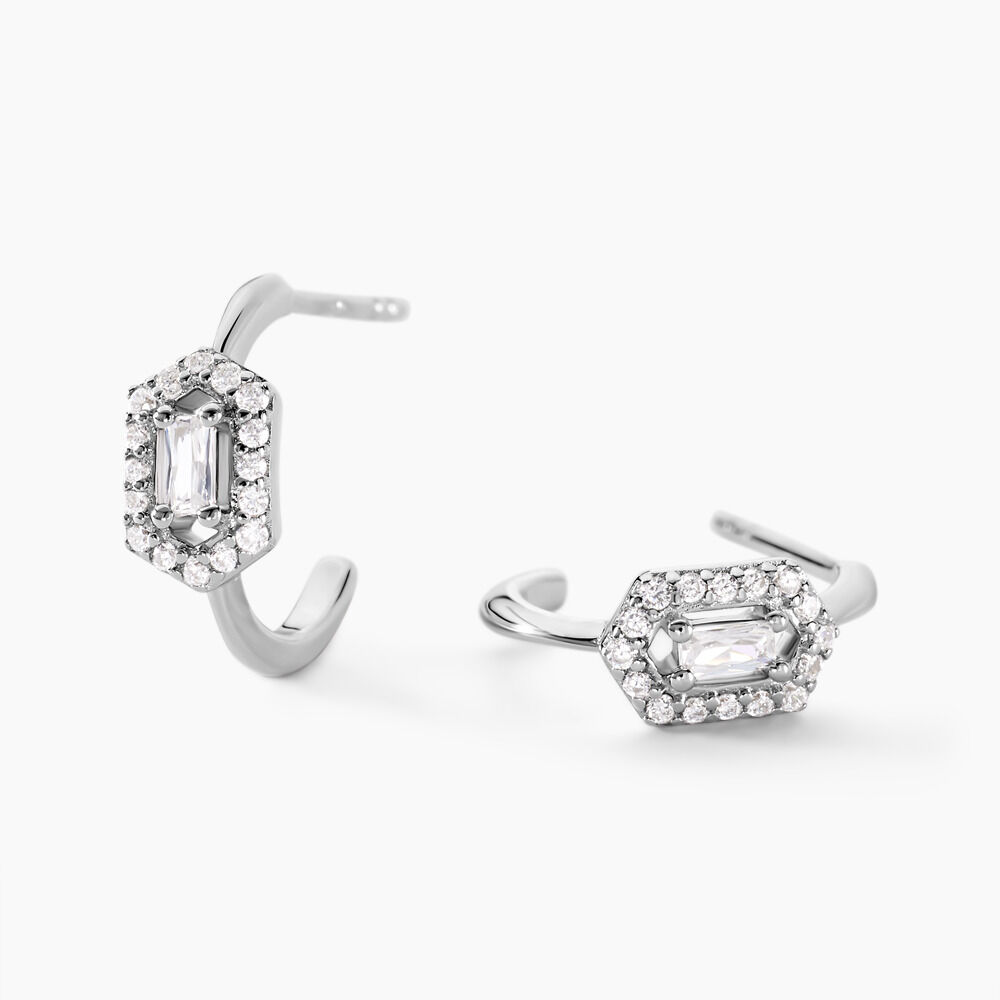 Cr&eacute;oles Gia Argent Blanc Oxyde De Zirconium - Cr&eacute;oles Femme | Marc Orian