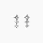 Boucles D'oreilles Puces Ganesha Or Blanc Diamant - Puces Femme | Marc Orian