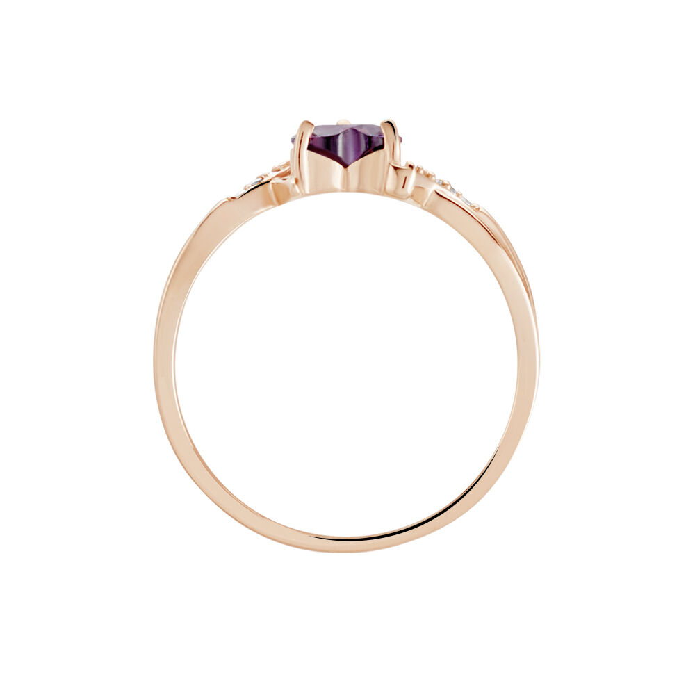Bague Argent Rose Avalon Oxyde De Zirconium - Solitaires Femme | Marc Orian