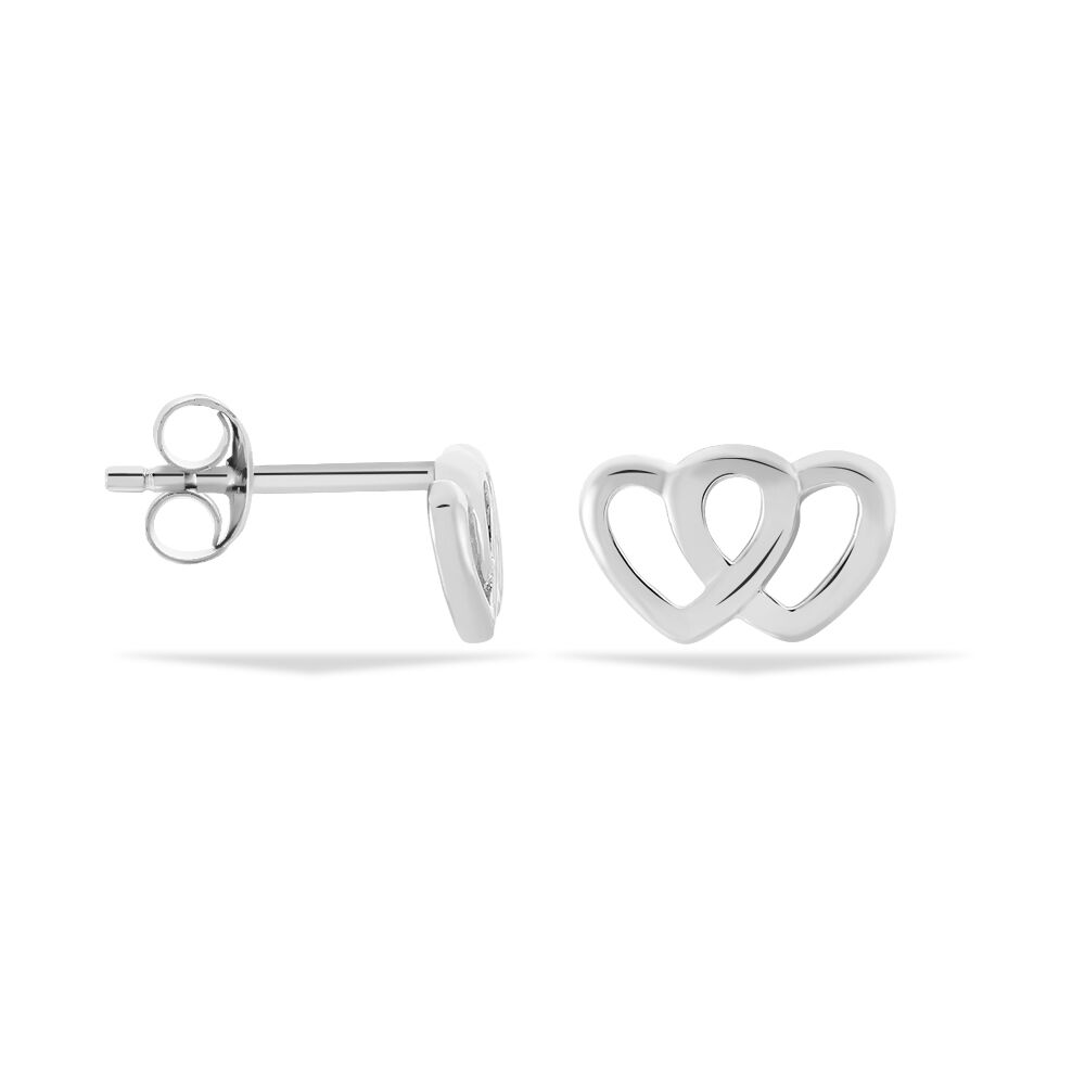 Boucles D'oreilles Puces Lehinaae Argent Blanc - Puces Femme | Marc Orian