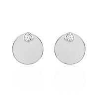 Bijoux D'oreilles Aleksandra Argent Blanc Oxyde De Zirconium